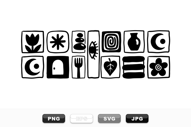 Minimalist Black Icon Clipart Bundle For Modern Designs