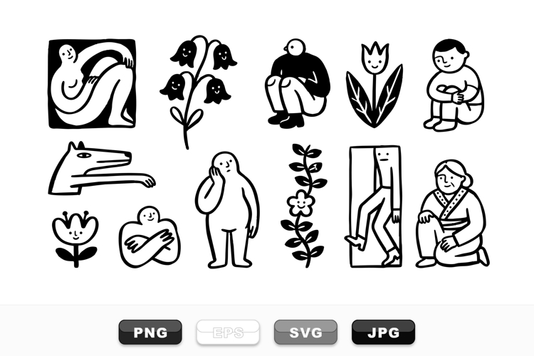 Black And White Line Art Image 5