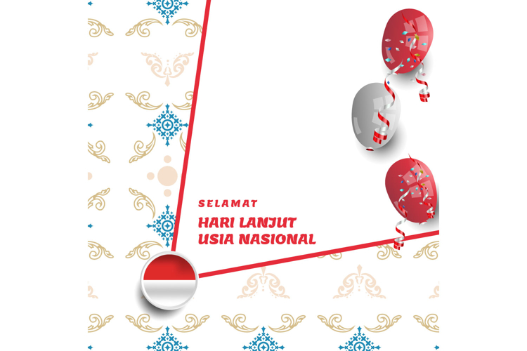 Twibbon batik graphic hari lanjut usia nasional indonesia