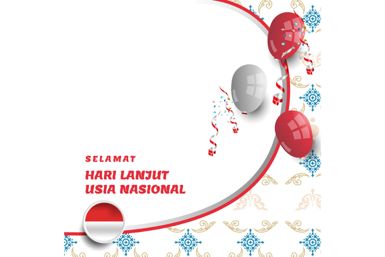 Twibbon batik graphic hari lanjut usia nasional indonesia