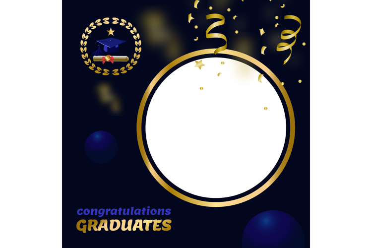 Twibbon graduation template celebration party design