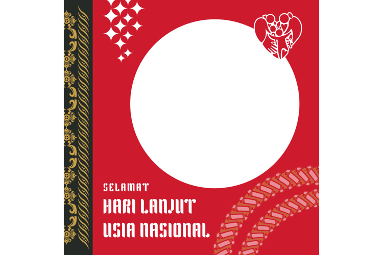 Twibbon graphic hari lanjut usia nasional indonesia template