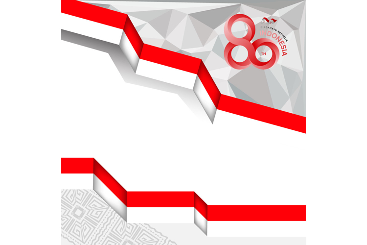 Twibbon poster social media indonesia independence day templ