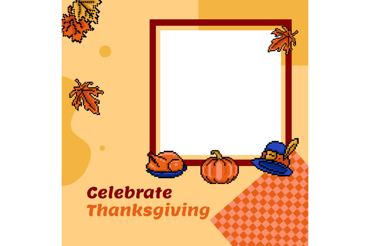 Twibbon thanksgiving celebration party template graphic