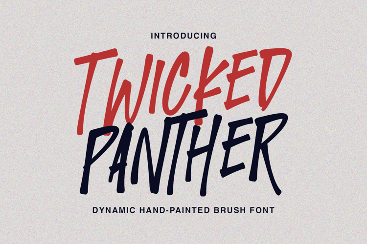 Twicked Panther Dynamic Handpainted Brush Font