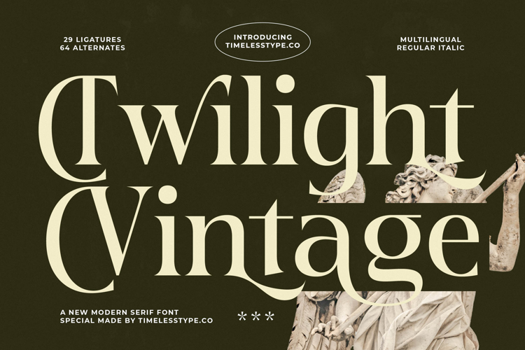Twilight Vintage - New Modern Serif Font