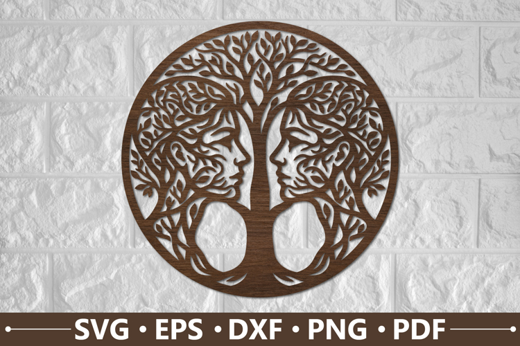 Twin Faces Tree of Life SVG