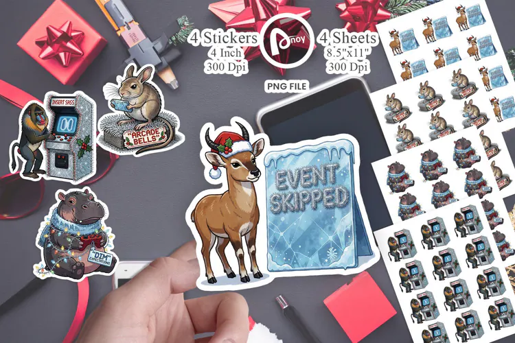 Twinkle Arcade & Ornament Roasts Sticker
