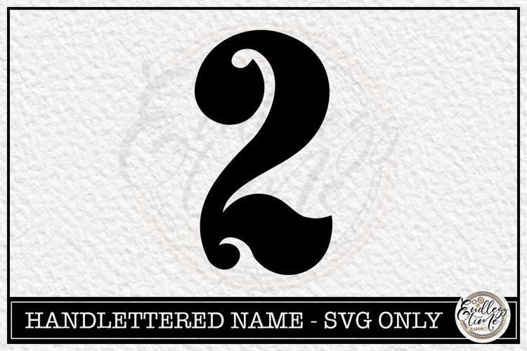 Vintage Number 2 SVG | Antique Postal Cancellation Number
