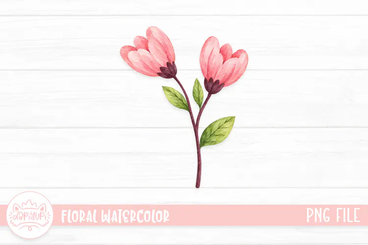 Botanical Watercolor Illustration, Floral Watercolor Design