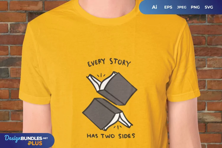Two Side of Books SVG