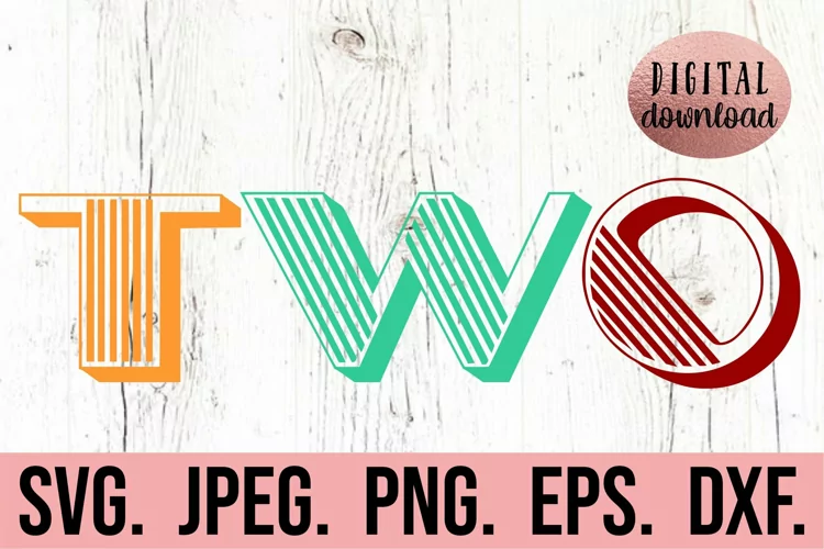 2nd Birthday SVG - Second Birthday Vintage Retro Two Clipart