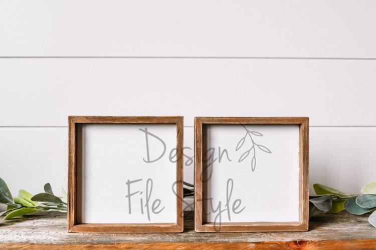 Two Wood Signs Mockup |Stock Photo|Flat Lay | Digital Mockup