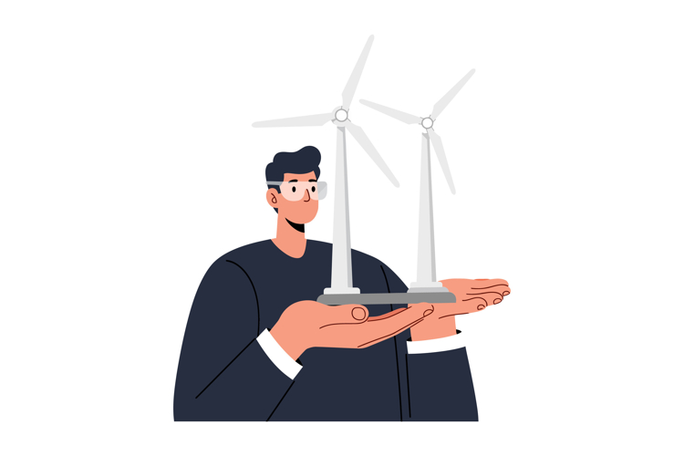Wind Turbine Clipart Image 2