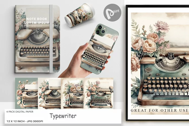Digital Paper Typewriter