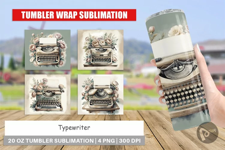 Tumbler Wrap Typewriter