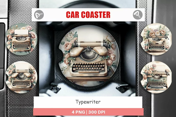 Car Coaster Typewriter