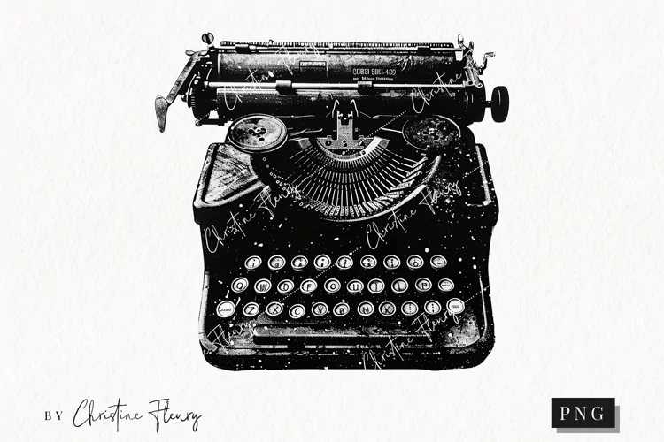 Gothic Typewriter Clipart | Gothic PNG