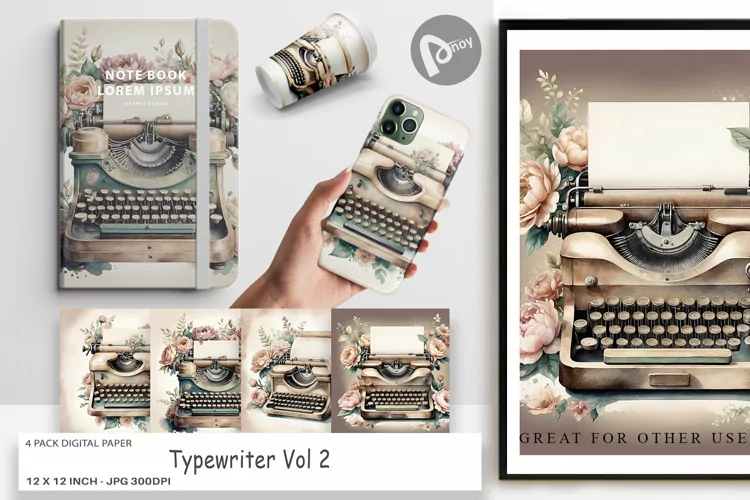 Digital Paper Typewriter