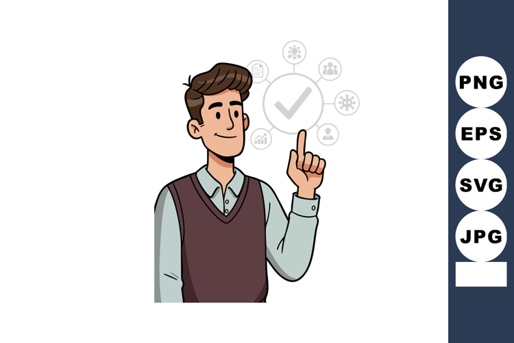 Finger Point Clipart Image 12
