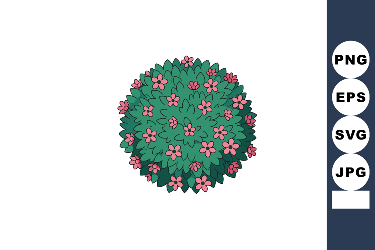 Bush With Flowers Clipart Image 18