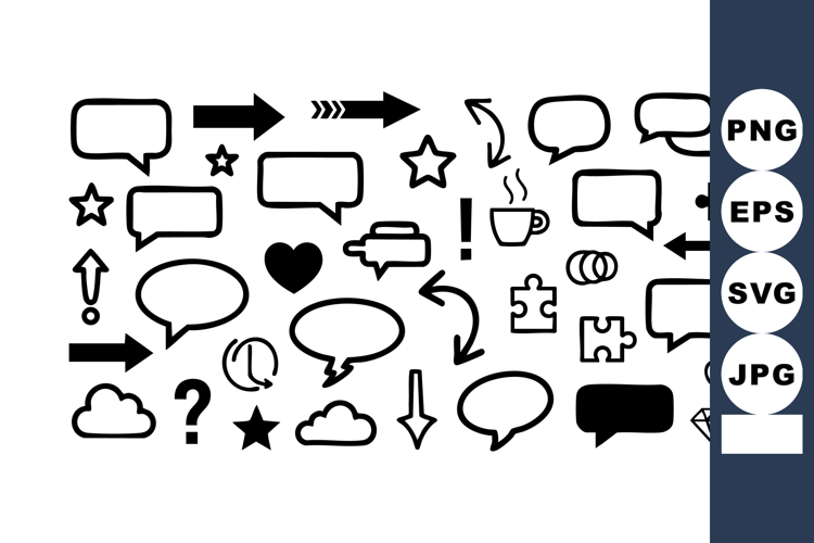 Communication Icons Speech Bubbles Vector