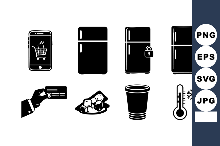 Smartphone Shopping Cart Credit Card Payment Icons