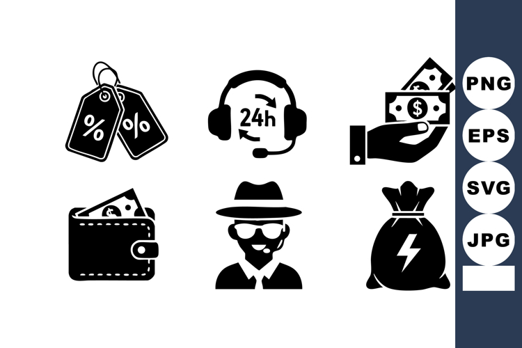 Money Discount Tags Customer Service Vector Illustration