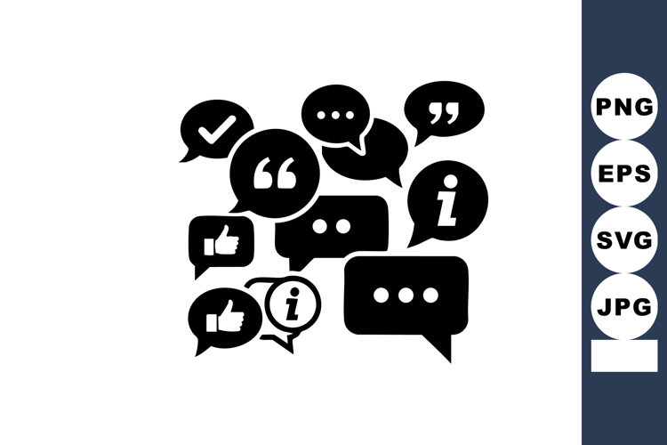 Black Message Icon Image 20