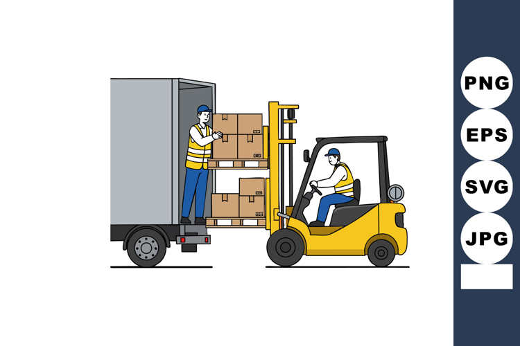 Forklift Clipart Image 10