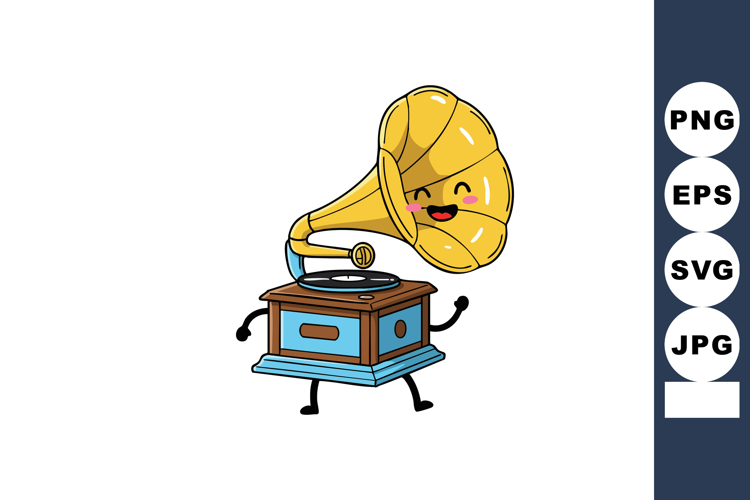 Record Player Clipart Image 11