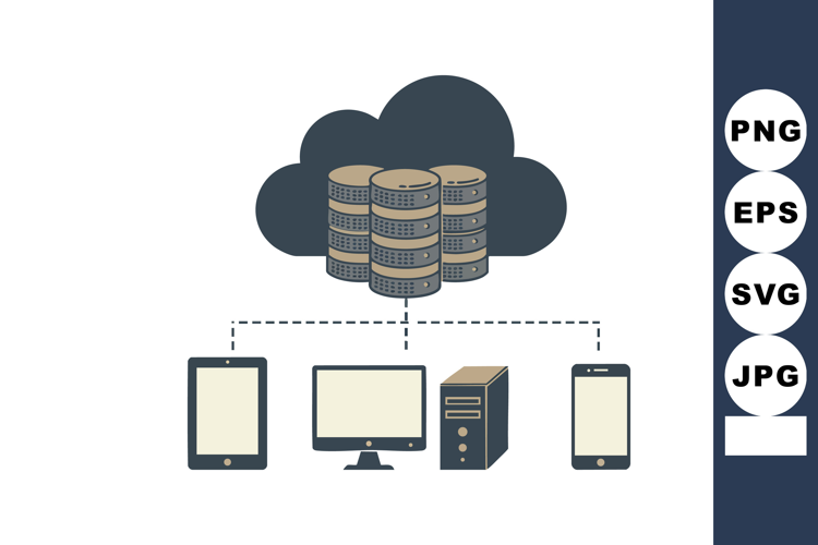 Cloud computing data storage servers connected to multiple d