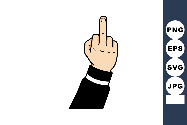 Middle Finger Clipart Image 4