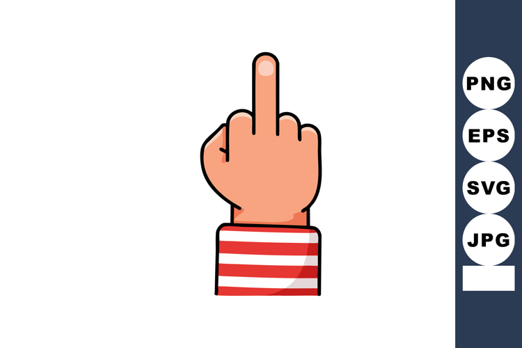 Middle Finger Clipart Image 3