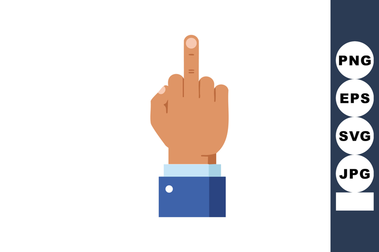 Middle Finger Clipart Image 2
