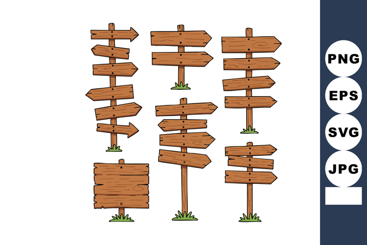 Wooden Signpost Clipart Image 12