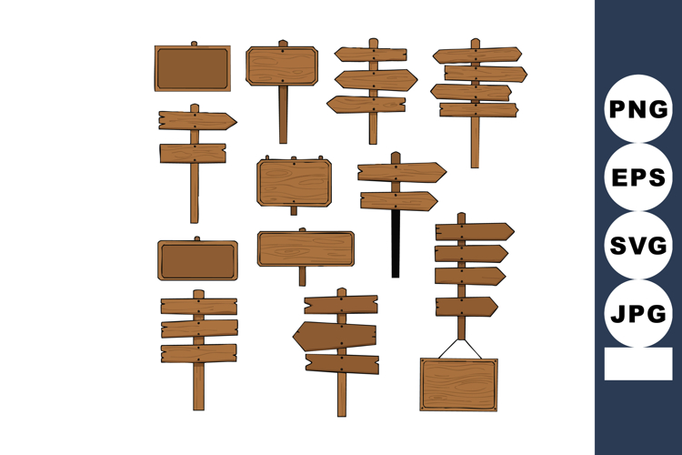 Wooden Signpost Clipart Image 11