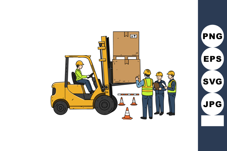 Forklift Clipart Image 11