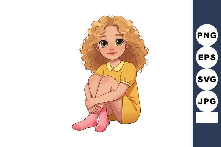 Curly Hair Clipart Image 16