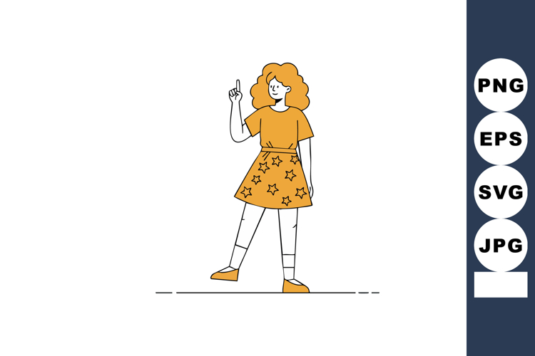 Curly Hair Clipart Image 14