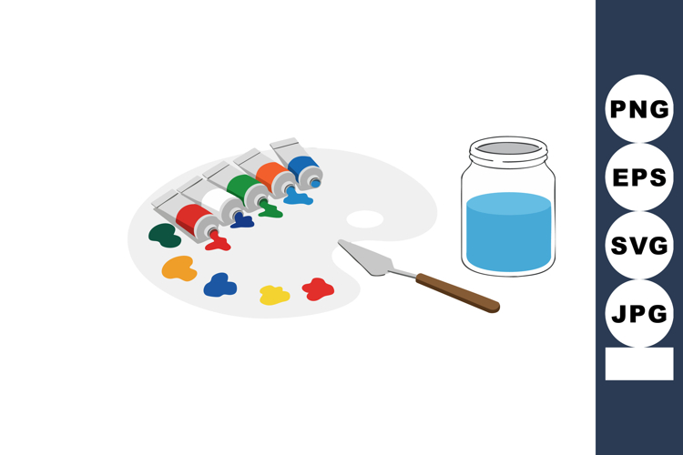 Art Palette Clipart Image 24