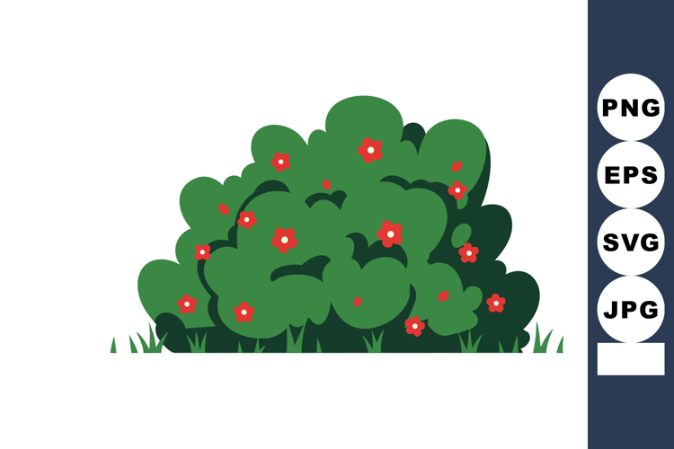 Bush With Flowers Clipart Image 4