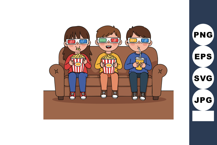 Movie Drink and Popcorn Clipart Image 5