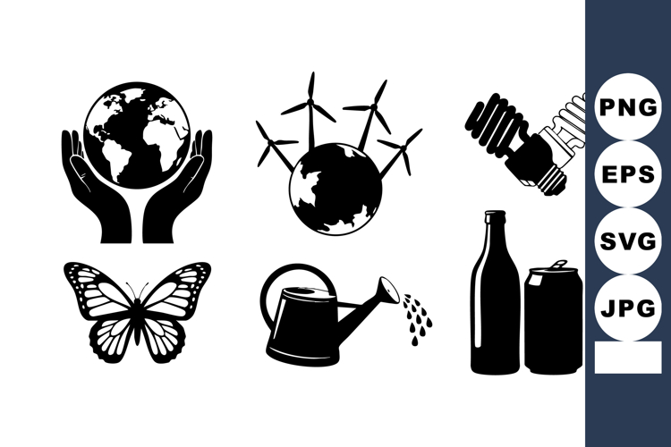 Sustainable Environment Vector Illustration Pack