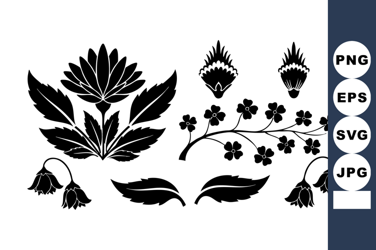 Simple Flowers Silhouette Image 23