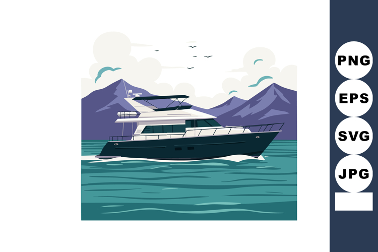 Yacht Clipart Image 4