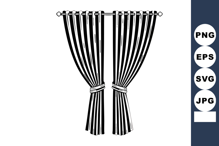 Curtains Clipart Image 8