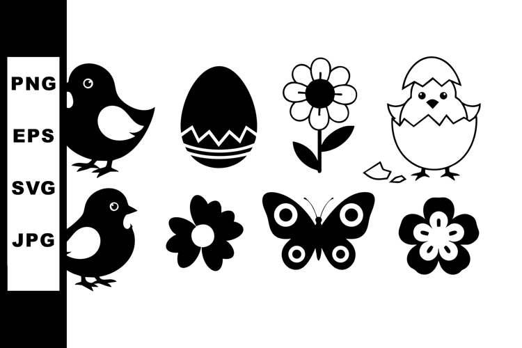 Butterfly Clipart Black and White Image 8