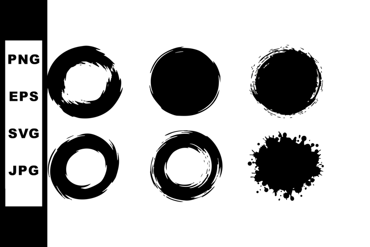 Circle Brush Stroke SVGs Image 7