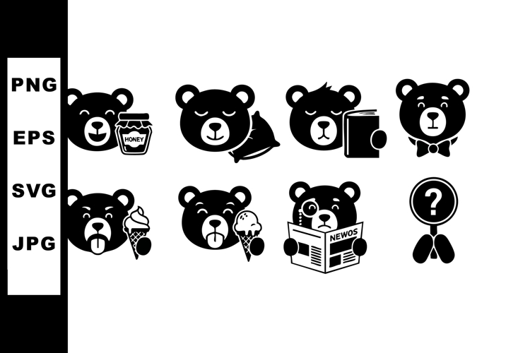 Bear Face Clipart Image 13